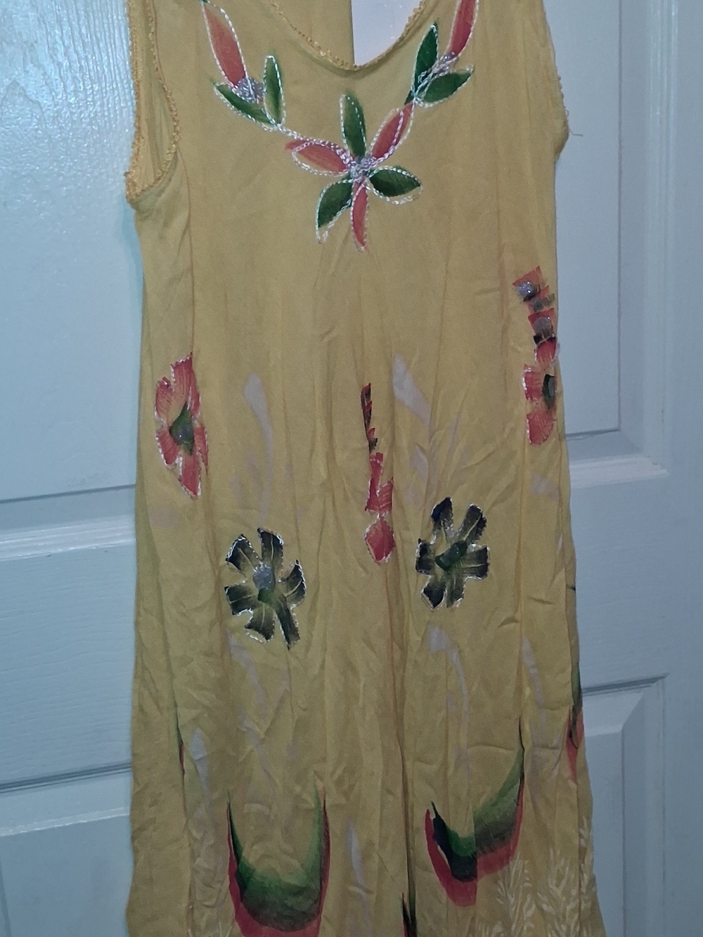 Yellow Floral Tank Dress for Kids - Sleeveless Summer Dress
